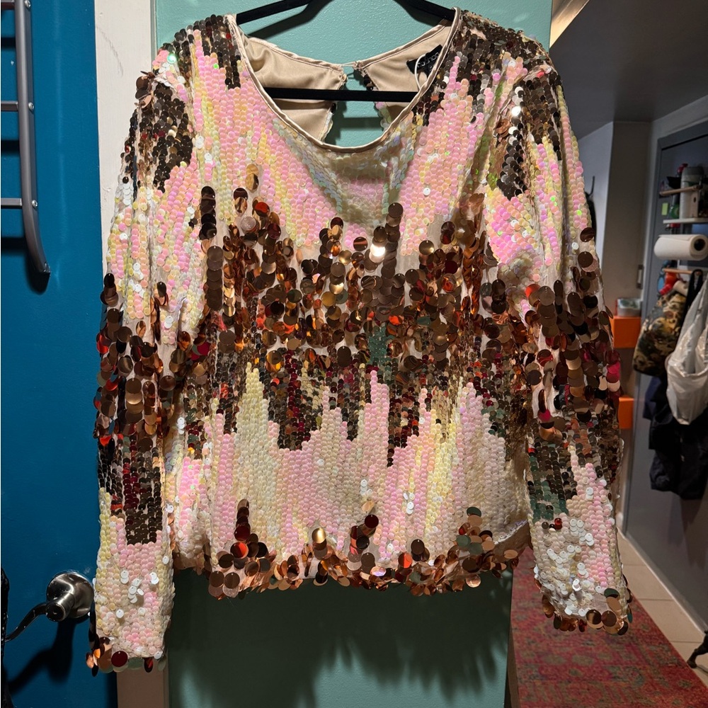 Sequin shacket